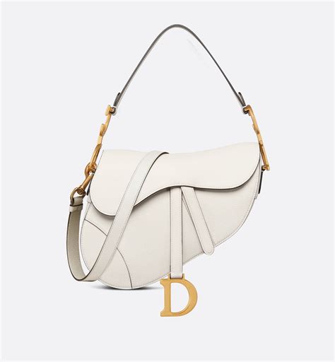 cream dior saddle bag